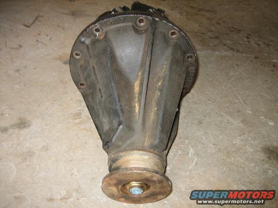 Differential housing with bolt pattern visible on flange
