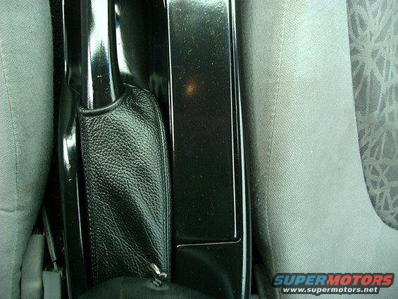 Interior center console and parking brake lever