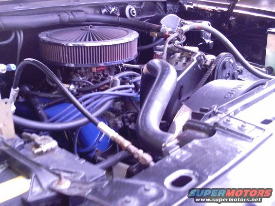 -edelbrock 600cfm performer carb.
-1 inch carb spacer
-k&n filter with x-tream top
