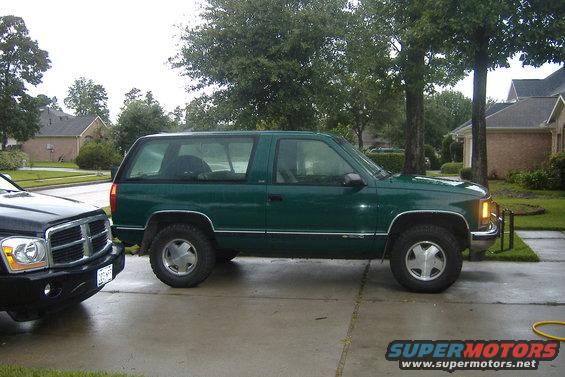 Green 1994 Chevrolet Blazer, side view