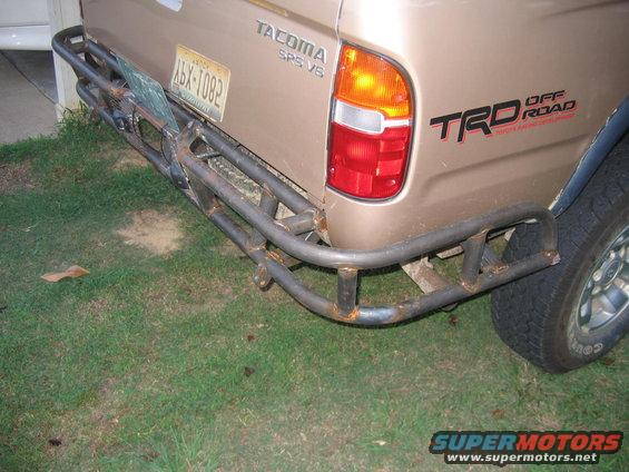 1999 Toyota Tacoma rear bumper with TRD Off Road decal and custom off-road bumper