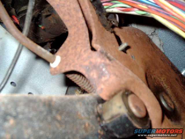 Rusted e-brake assembly and wiring harness