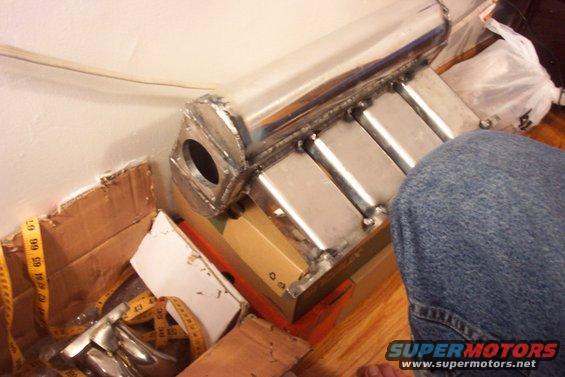 Custom intake manifold with four runners and a central inlet