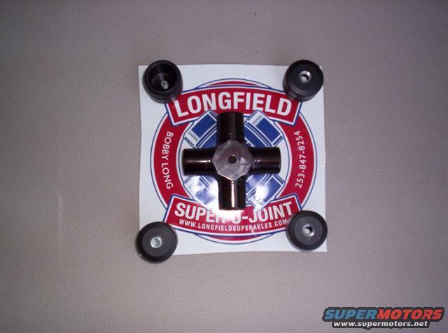U-joint and four seals on a sticker with "LONGFIELD SUPER-JOINT" text