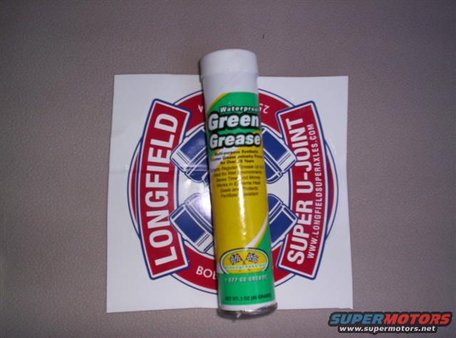 Tube of Longfield Green Grease with Super U-Joint sticker