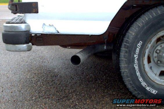 3" Mandral Bent Tailpipe from Maremont Installed.

It Hangs 5.5inches Below The Body,
I Can Live With That For Clearence.