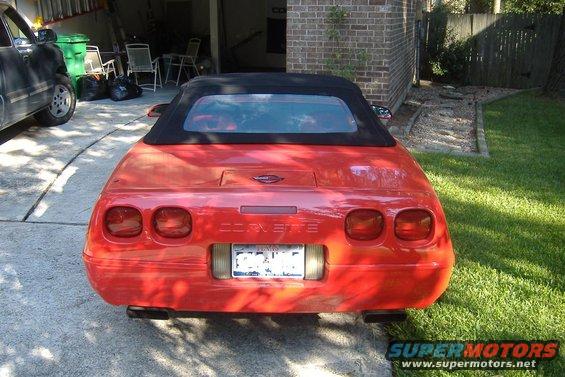 Red 1994 Chevrolet Corvette convertible rear view