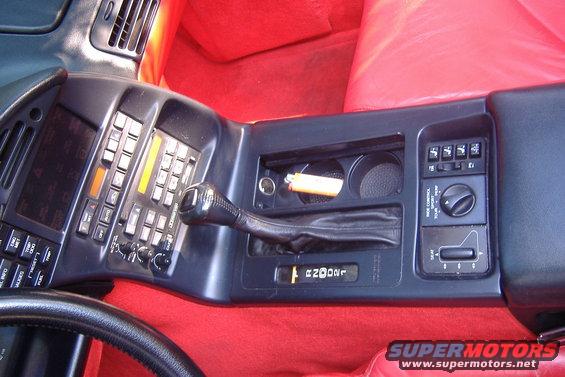 1994 Chevrolet Corvette interior center console with automatic shifter, climate controls, and radio buttons