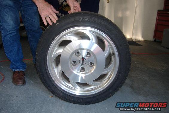 Tire and wheel with a 1994 Chevrolet Corvette badge