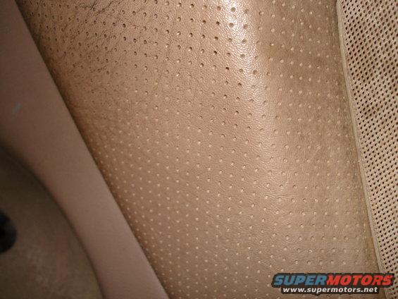 This shows the leather-type material that can be found on 92-96 style door panels.