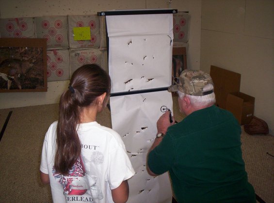 Alexis receiving instruction from Mickey Mauldin. 
Oasis Outback
Sept 2, 2006