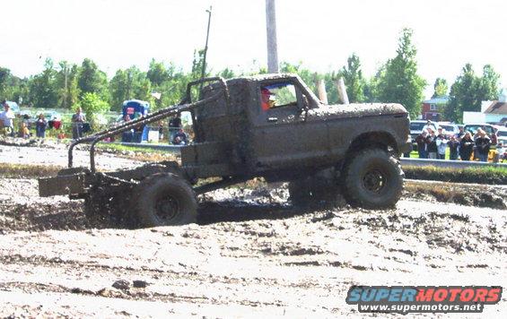 Muddy 1979 Ford F-Series truck in a mud bog