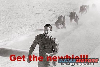 Man in dusty clothes running, with dogs in the background kicking up dust