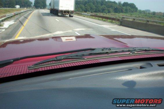 I81 north, notice the reflection of the Yellow Freight tractor trailer....