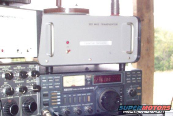 Microwave station includes 903mhz, 1296, 2304, 10gig. The label says Camel Toe Transverter but it came out blurry.