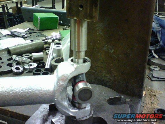 l1.jpg installing the ujoints are all pretty much the same process.   get one axis of u joint in the drive shaft without the endcaps and position the endcaps on the ujoint shaft and press in.  
