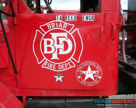 dfwtx4wd-sticker-on-fire-truck.jpg Deuce and a half Fire Truck displaying dfw-tx4wd sticker