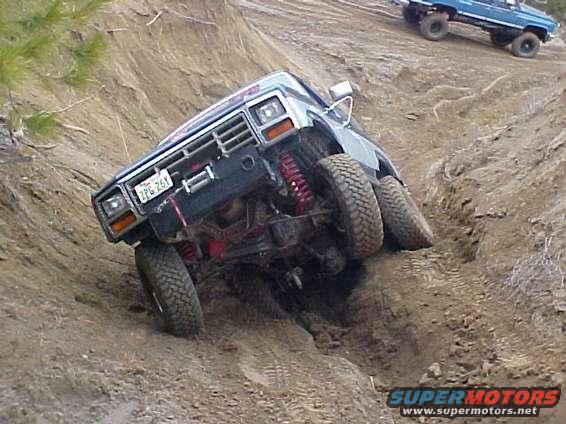 I was pretty happy. I made it in 2 wheel drive. You can see my broke axle.