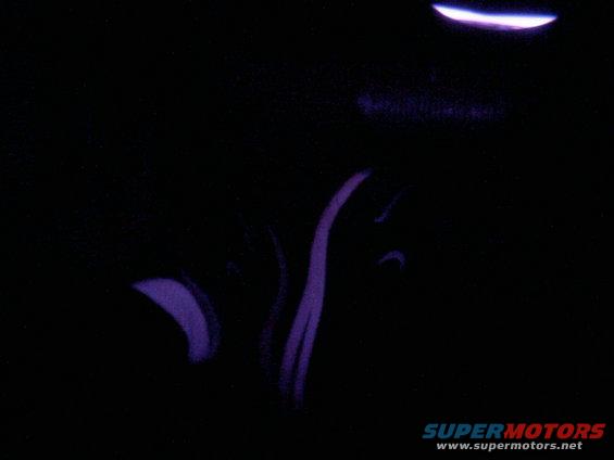 purple interior lights glowing in the dark