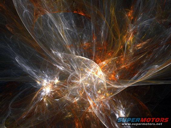 abstract fractal art with orange and white wisps