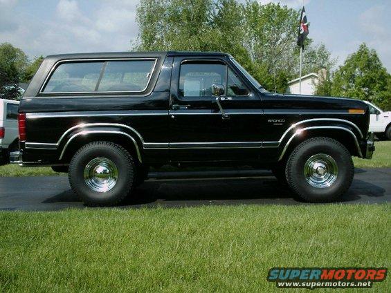 Black 1984 Ford Bronco side view