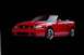 2003 Ford Mustang - Red 2003 Ford Mustang convertible with the top down, shown from a 3/4 front angle.
