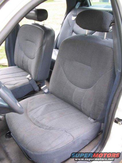 1998 Ford Crown Victoria interior with gray cloth seats and black headrests