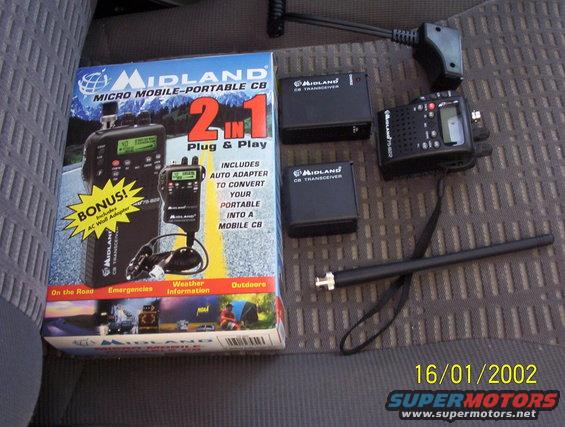 xterra.jpg My Midland 75-822 CB. It works on 12V, 8 x AA rechargeables, or 6 x AA alkaline batteries. We will see how it goes.