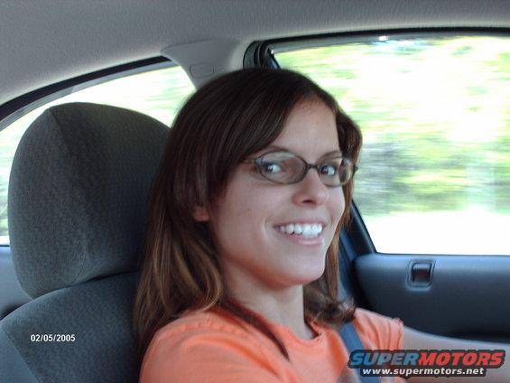 Sarah driving....scary at first but she did great. Drove the whole way without getting lost or a ticket