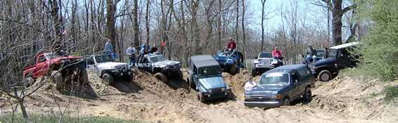 im000494.jpg Group pic of 4Given4x4 club members. This was a club members only run. Club land, in Stevensville, MI 4/26-27/03