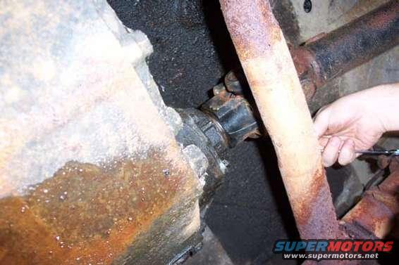 Before it gets pulled, I must remove the rear driveshaft.