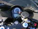2006 Suzuki SV1000S - Dashboard view of a 2006 Suzuki SV1000S motorcycle, showing the instrument cluster and controls.