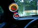 2003 Mercury Marauder - Interior view of aftermarket gauges, including a transmission temperature gauge and a digital readout.