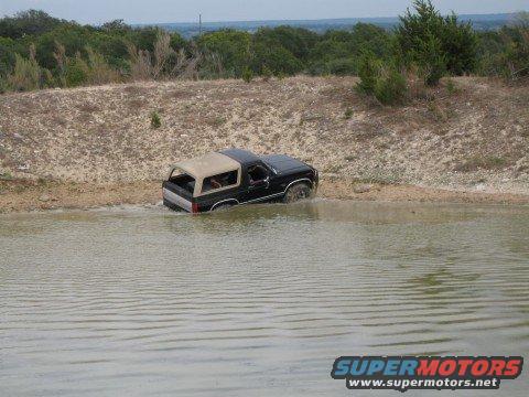 crawling out, look at the water line
