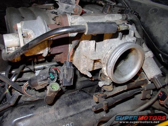 Disconnect the throttle and cruise linkage