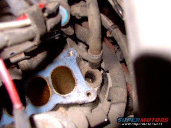 There's a fuzzy shot of the PCV valve in place (behind and below the last port on the intake). Still has the hose attached to it.