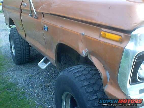 4 different trees tugged on this fender.