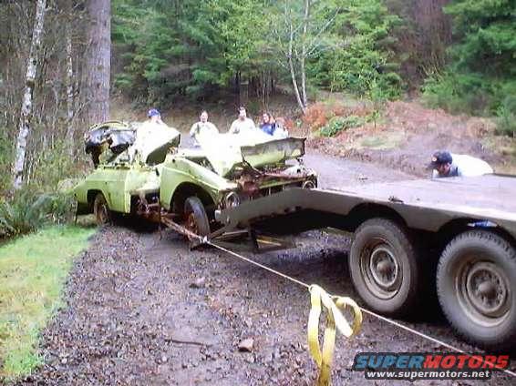 Double winch pull.  Both of us using Warn HS9500i making this nice since we are pulling at the same rate of speed.