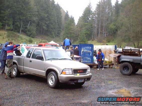 Back at the drop off point to unload.