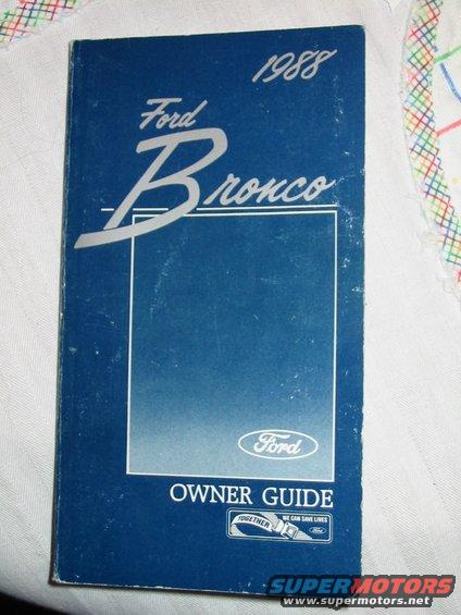 owners manual cover