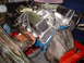 1969 Ford Mustang - Close-up view of an engine with chrome valve covers and exhaust headers.