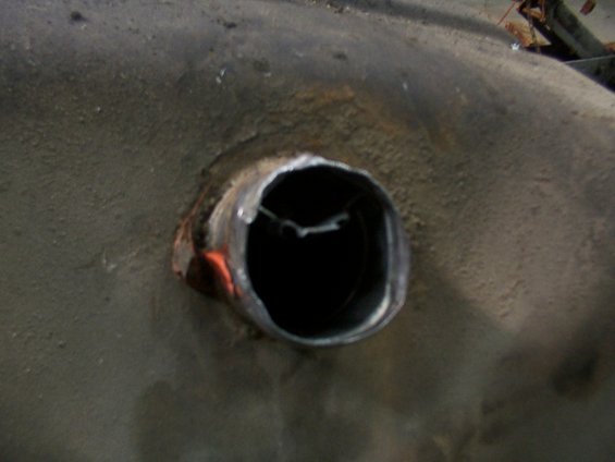 Fuel pump inlet on a vehicle's undercarriage