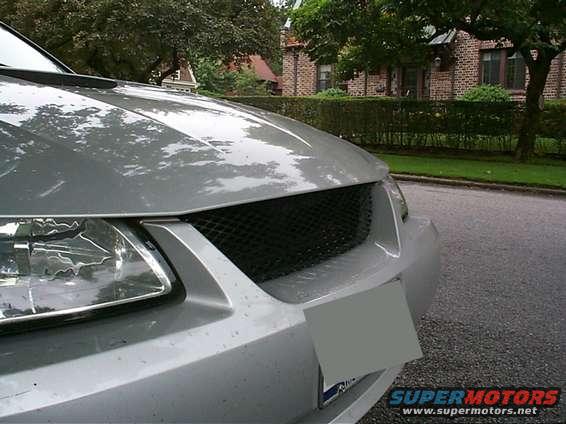 Silver 2000 Ford Mustang custom grille