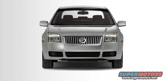 Front view of a silver 2006 Mercury Zephyr with a vertical grille and Mercury logo