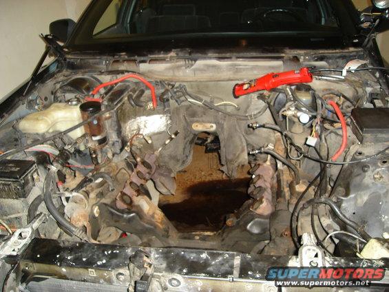 when i was swapping the engine. about 2 days into  the job.