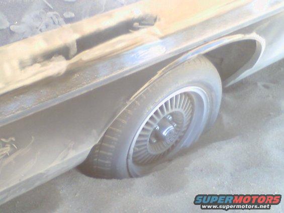 1972 Ford Ranchero rear wheel stuck in sand