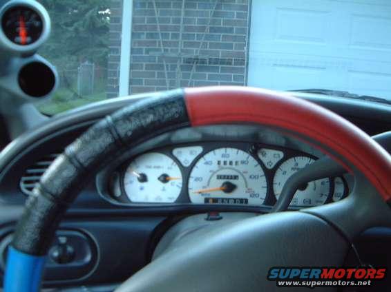 Gauges installed in car.