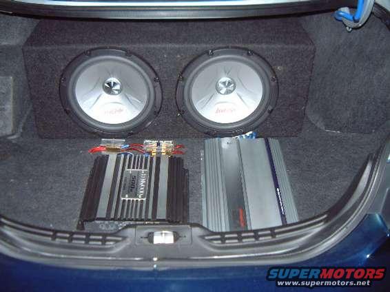 2 12" Pioneer IMPP 600watt -- Alpine v12 600watt Amp -- Kenwood 500watt 4-channel Amp