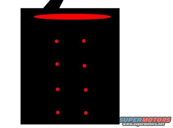 Black dashboard panel with red warning lights and a red horizontal bar