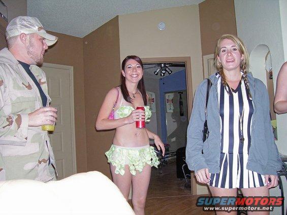 People in costumes at a party